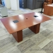 72" Medium Maple Boardroom Meeting Table with Power Connectivity